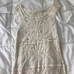Cream lace dress never worn sleeveless